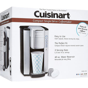 Cuisinart SS-5 Single Serve Brewer, Brushed Metal