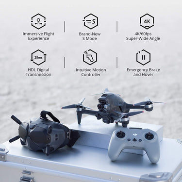 DJI FPV Explorer Combo Drone 4K Quadcopter with Integra Goggles & Remote Controller
