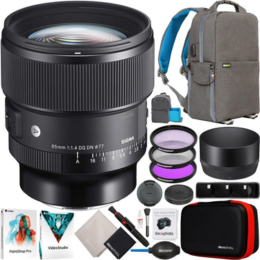 Sigma 85mm F1.4 DG DN Art Lens for Sony E-Mount Full Frame Mirrorless Pro Bundle