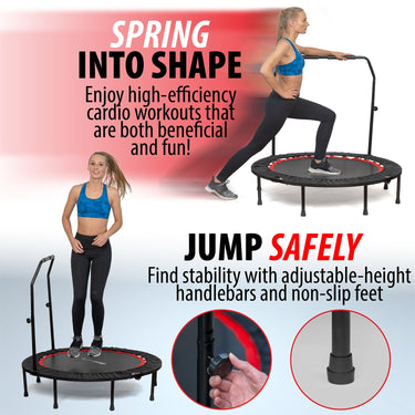 Deco Home At Home Workout Bundle, Exercise Step Machine and Personal Trampoline Rebounder
