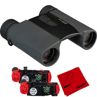 Nikon Trailblazer 8x25 ATB Waterproof, Fogproof Binoculars Black + Tactical SOS Bundle