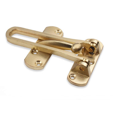 Deco Essentials 3 Inch Security Safety Swing Bar Lock for Hinged Swing-in Entry Doors, Gold