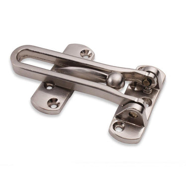 Deco Essentials 3 Inch Security Safety Swing Bar Lock for Hinged Swing-in Entry Doors, Silver