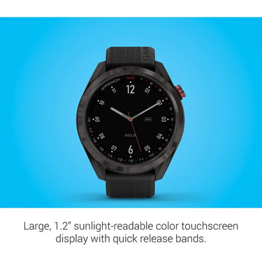 Garmin Approach S42 GPS Golf Watch, Gunmetal with Black Band - 010-02572-10