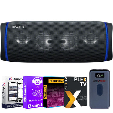 Sony EXTRA BASS Portable Bluetooth Speaker Black with Entertainment Power Pack