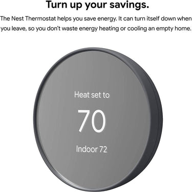 Google Nest Programmable Smart Wi-Fi Thermostat for Home (Charcoal) - GA02081-US - Open Box