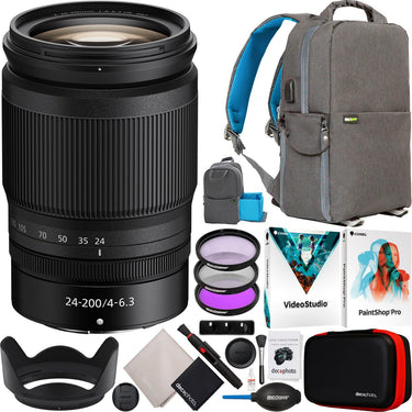 Nikon NIKKOR Z 24-200mm f/4-6.3 VR Telephoto Zoom Lens Kit for Z Mount Cameras Bundle