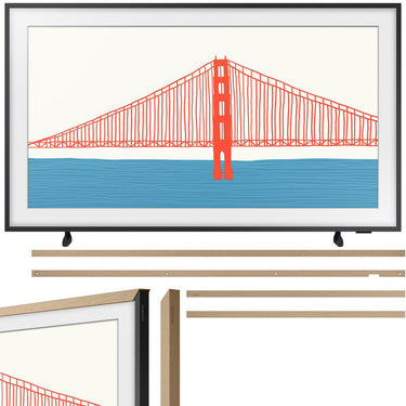 Samsung 50 Inch The Frame QLED 4K Smart TV 2021 with Customizable Bezel Teak