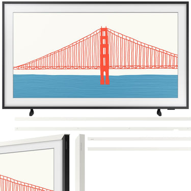 Samsung 75 Inch The Frame QLED 4K Smart TV 2021 with Customizable Bezel White