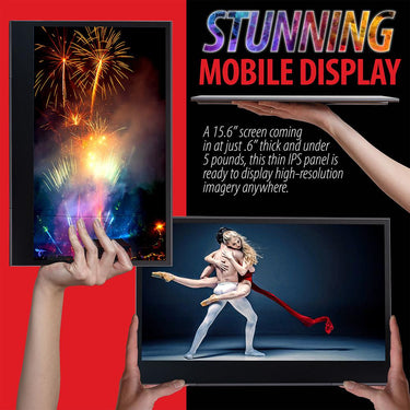 Deco Gear 15.6" Portable screen , IPS, 16.7 Million Colors, Touchscreen Open Box