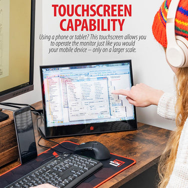 Deco Gear 15.6" Portable screen , IPS, 16.7 Million Colors, Touchscreen Open Box