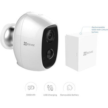 EZVIZ C3A Single 1080p WiFi Indoor/Outdoor Camera - EZC3A1C2 - Open Box
