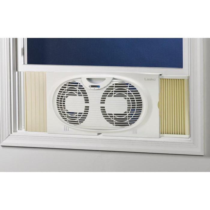 Lasko Twin Window Fan with 2 quiet, Energy Efficient speeds-W07350
