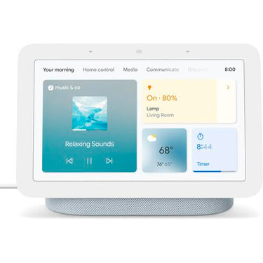 Google Nest Hub Display w/ Google Assistant, Mist (2nd Gen) + Learning Thermostat Black