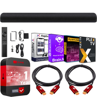 Samsung HW-S60A 5.0ch All-in-One Soundbar w/ Acoustic Beam and Alexa (2021) Bundle