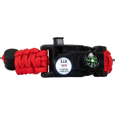 Deco Essentials 2-Pack Tactical Emergency Bracelet w/ SOS LED Whistle Open Box