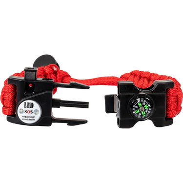 Deco Essentials 2-Pack Tactical Emergency Bracelet w/ SOS LED Whistle Open Box