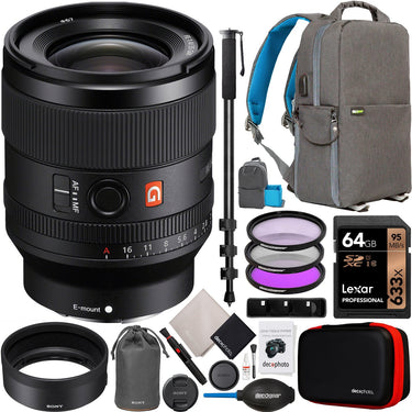 Sony FE 35mm F1.4 GM Full Frame Lens SEL35F14GM for E-Mount Mirrorless Cameras Bundle