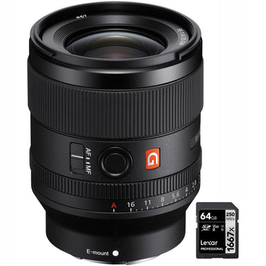 Sony FE 35mm F1.4 GM G Master Full Frame Wide Angle Lens for E-Mount + 64GB Card
