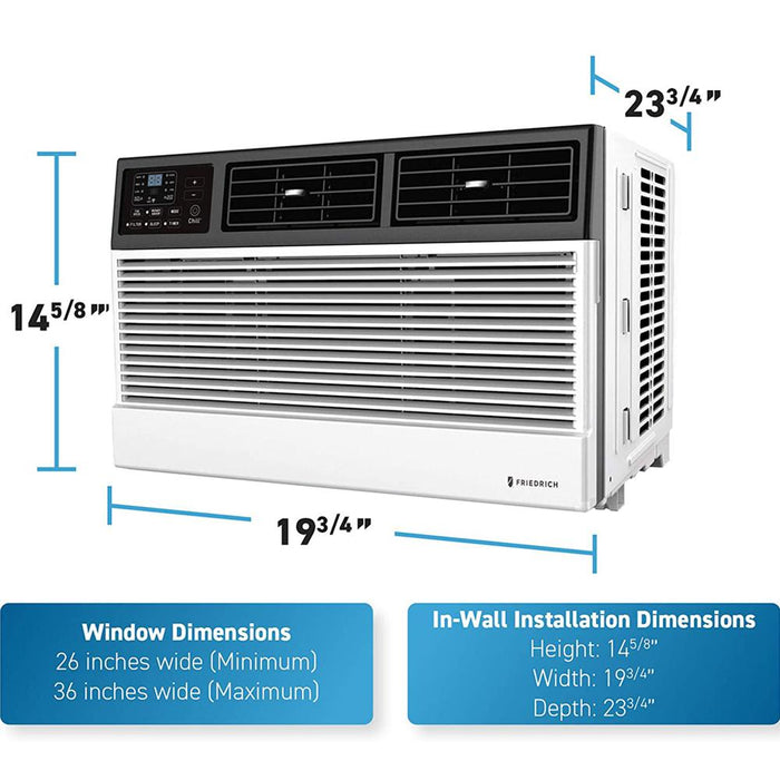 Friedrich CCW08B10B Chill Premier 8,000 BTU 115V Smart Wi-Fi Room Air Conditioner