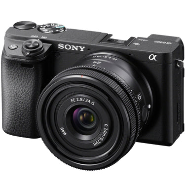 Sony a6400 Mirrorless 4K APS-C Camera Body + 24mm F2.8 G Lens SEL24F28G Kit Bundle