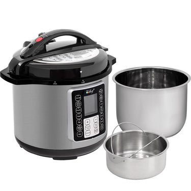 Deco Chef 8QT 10-in-1 Pressure & Slow Cooker, Multi-Modes Steel Open Box