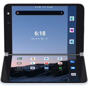 Microsoft Surface Duo 256GB (Locked AT&T) Folding 2 Screen Smartphone - Glacier TGM-00001