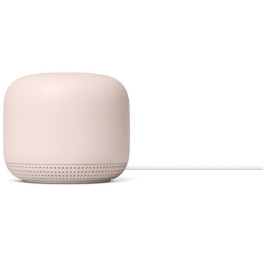 Google Nest Wifi Router + Access Point 2-Pk (Sand) Bundle with Mini Smart Speaker