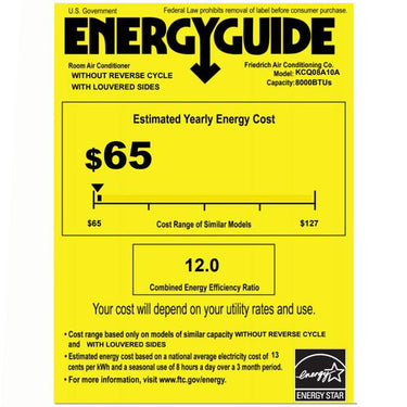 Friedrich KCQ08A10A Kuhl 8,000 BTU 115V Smart Wi-Fi Room Air Conditioner