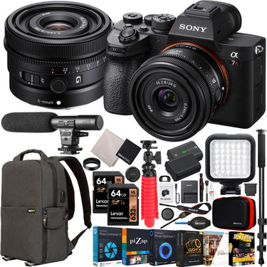 Sony a7R IV Mirrorless Full Frame Camera Body + 24mm F2.8 G Lens SEL24F28G Kit Bundle