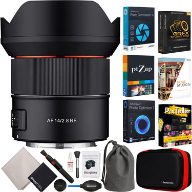 ROKINON 14mm F2.8 AF Full Frame Lens for Canon RF Mirrorless Cameras IO14AF-RF Bundle