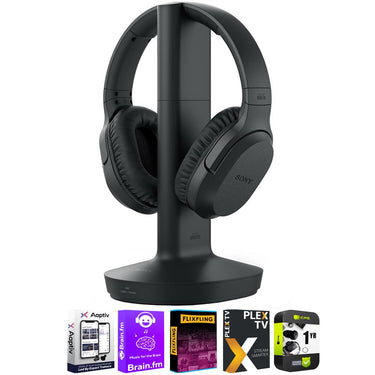 Sony Wireless Home Theater Headphones Black with Audio Essentials & Warranty