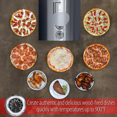 Deco Chef Portable Outdoor Pizza Oven with 2-in-1 Pellet Pizza & Grill Oven Functionality