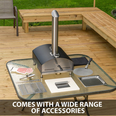 Deco Chef Portable Outdoor Pizza Oven w/ 2-in-1 Pellet Pizza & Grill Oven Functionality