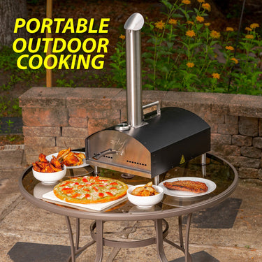 Deco Chef Portable Outdoor Pizza Oven w/ 2-in-1 Pellet Pizza & Grill Oven Functionality