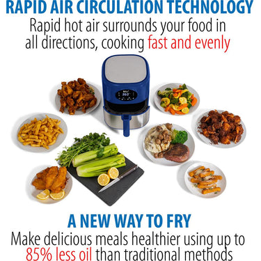 Deco Chef 3.7QT Digital Air Fryer with 6 Cooking Presets Safe Open Box