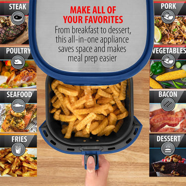 Deco Chef 3.7QT Digital Air Fryer with 6 Cooking Presets Safe Open Box