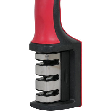 Deco Essentials 3 Slot Manual Knife Sharpener, Rubberized Bottom for Secure Countertop Use