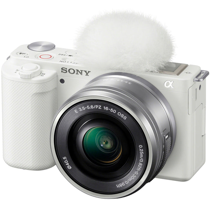 Sony Alpha ZV-E10 Interchangeable Lens Mirrorless Vlog Camera w/ 16-50mm Lens (White)