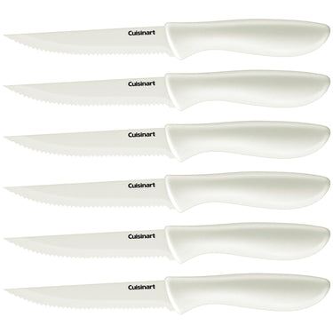 Deco Chef 3.7QT Electric Oil-Free Digital Air Fryer, Red + 6-Pcs Steak Knife Set White