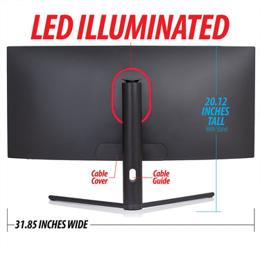 Deco Gear Dual 34" 3440x1440 21:9 Ultrawide Curved Monitor + Bonus Keyboard + Mouse Pad