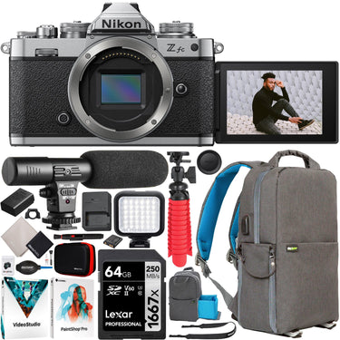 Nikon Z fc DX-Format Mirrorless Camera Body Black Bundle + Photography Accessories Kit