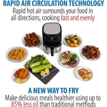 Deco Chef 3.7QT Digital Air Fryer w/ 6 Cooking Presets, Dishwasher Safe Open Box