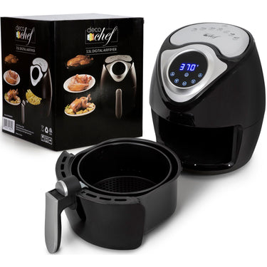 Deco Chef 3.7QT Electric Oil-Free Digital Air Fryer + Deco Chef 16-Piece Knife Set