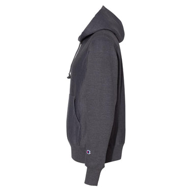 Champion Reverse Weave Hooded Sweatshirt, Men's M, Charcoal Heather