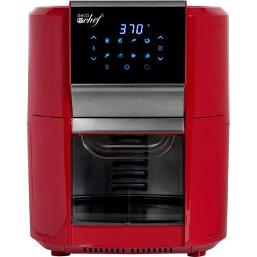 Deco Chef 12.7QT Digital Air Fryer Oven, with 3 Racks, Rotisserie Red Open Box