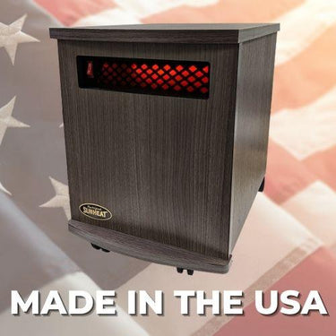 SUNHEAT USA1500-M Indoor Infrared Space Heater, 150100008 (Charcoal Walnut)