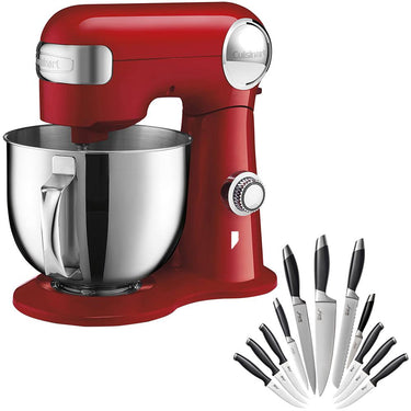 Cuisinart 5.5-Quart Stand Mixer SM-50 (Ruby Red) + Deco 12Pcs Knife Set