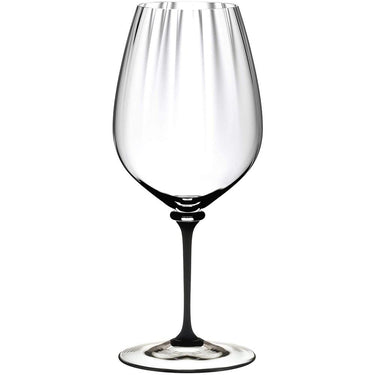 Riedel 4884/0D Fatto A Mano Performance Cabernet Glass, Black Stem (Set of Two)