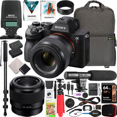 Sony a7R IV Mirrorless Full Frame Camera Bundle + 50mm F1.8 FE Lens SEL50F18F Kit